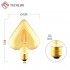 TECHLUX Heart/Love Shaped Decorative Light Bulb, LED Filament Bulbs Edison, Antique Vintage Style Light, 40W Equivalent, E26 Base, Dimmable, Pack of 1