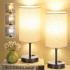 TECHLUX Lamp with 3 Color Temperatures - 3000/4000/5000K Small Lamp, Nightstand Lamp with 3 Color Modes by Pull Chain, Bedroom Lamp for Living Read Work