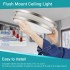TECHLUX Flush Mount LED Ceiling Light Fixture, 17W[120W Equiv] 1100lm, 2700K/3000K/3500K/4000K/5000K Adjustable Ceiling Lights, Oil Rubbed Bronze Saturn Dimmable Lighting for Hallway Bathroom - 2 Pack