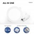 TECHLUX 6 Pack 6 Inch Ultra-Thin LED Recessed Ceiling Light with Junction Box, 3000K/4000K/5000K Selectable, 13W 110W Eqv, Dimmable, LED lighting fixtures