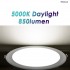 TECHLUX 6 Pack 6 Inch Ultra-Thin LED Recessed Ceiling Light with Junction Box, 3000K/4000K/5000K Selectable, 13W 110W Eqv, Dimmable, LED lighting fixtures