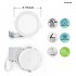 TECHLUX 6 Pack 6 Inch Ultra-Thin LED Recessed Ceiling Light with Junction Box, 3000K/4000K/5000K Selectable, 13W 110W Eqv, Dimmable, LED lighting fixtures
