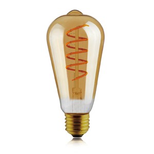 TECHLUX Edison Bulbs Led Lights 60W Equivalent, 6Watt Dimmable Warm White 2700K Amber Glass,